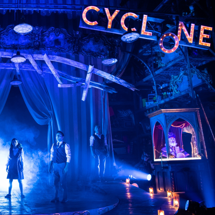 As The Amazing Karnak in "Ride the Cyclone" at Arena Stage (with Shinah Hey, Nick Martinez and Eli Mayer)